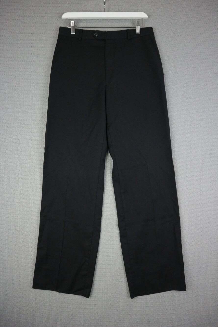 Chaps Men's Dress Pants Trousers Black Size 30R Straight Leg Classic Business